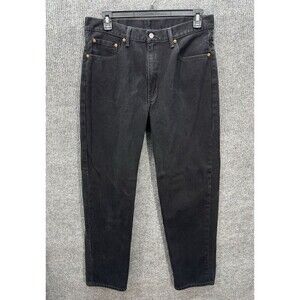 Levis 550 Jeans Mens 36x34 Black Relaxed Fit Slight Taper 100% Cotton Denim